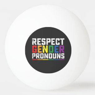 LGBT Respektiere Geschlechterpronomen Schwul Lesbi Tischtennisball
