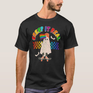 LGBT Retro Halloween Creep it Real Vintage Geist H T-Shirt