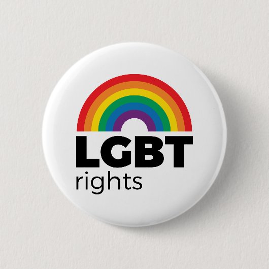 LGBT Rights Rainbow Button (Vorderseite)