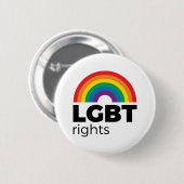 LGBT Rights Rainbow Button (Vorne & Hinten)