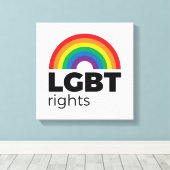 LGBT Rights Rainbow Leinwanddruck (Insitu (Holzboden))