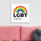 LGBT Rights Rainbow Leinwanddruck (Insitu (Wohnzimmer))