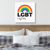 LGBT Rights Rainbow Leinwanddruck (Insitu (Schlafzimmer))