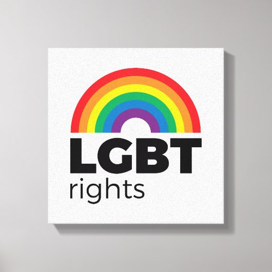 LGBT Rights Rainbow Leinwanddruck (Vorderseite)