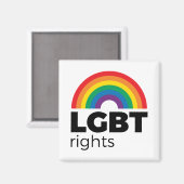 LGBT Rights Rainbow Magnet (Vorderseite/Rückseite)