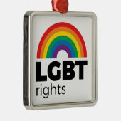 LGBT Rights Rainbow Ornament Aus Metall (Rechts)