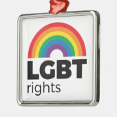 LGBT Rights Rainbow Ornament Aus Metall (Links)