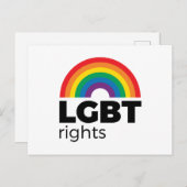 LGBT Rights Rainbow Postkarte (Vorne/Hinten)