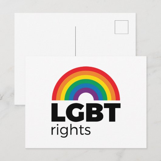 LGBT Rights Rainbow Postkarte (Vorne/Hinten)