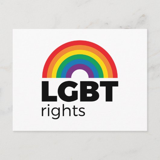 LGBT Rights Rainbow Postkarte (Vorderseite)