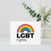 LGBT Rights Rainbow Postkarte (Stehend Vorderseite)