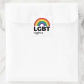 LGBT Rights Rainbow Quadratischer Aufkleber (Tasche)
