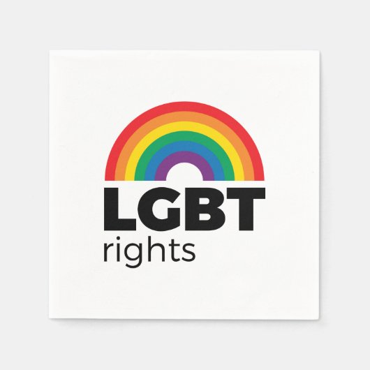 LGBT Rights Rainbow Serviette (Vorderseite)
