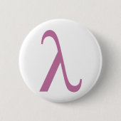 LGBT rosa Lamda Symbol Button (Vorderseite)