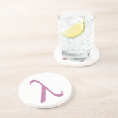 LGBT rosa Lamda Symbol Getränkeuntersetzer (Seite)