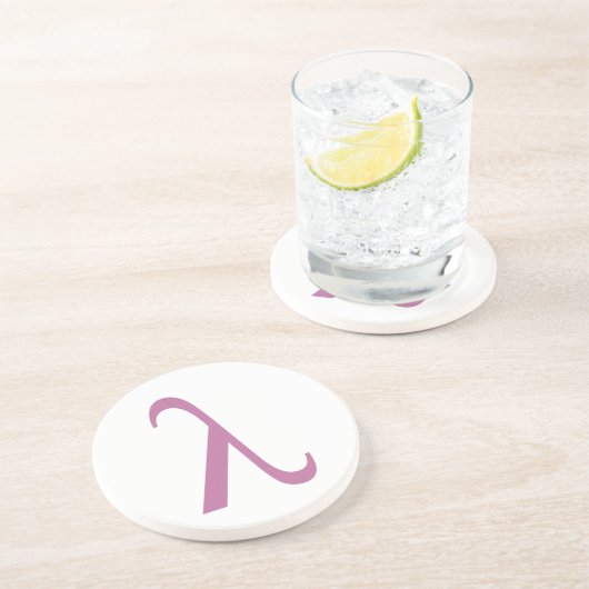 LGBT rosa Lamda Symbol Getränkeuntersetzer (Seite)