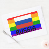 LGBT Russisch* Gay Pride-Flag-Aufkleber Р с с и и Rechteckiger Aufkleber (Umschlag)