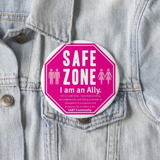 LGBT Safe-Zone Button (Beispiel)