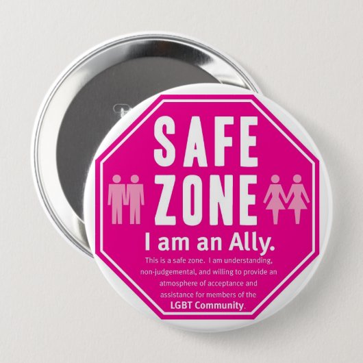 LGBT Safe-Zone Button (Vorne & Hinten)