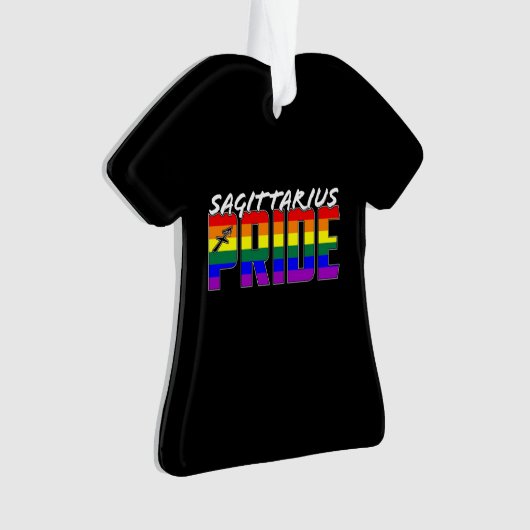 LGBT Schütze-Stolz-Flaggen-Tierkreis-Zeichen Ornament (Vorderseite)