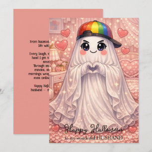 🎃🌈 LGBT Schwuler Ehemann Halloween Liebeskarte Einladung