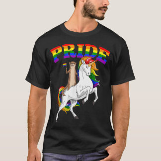 LGBT Sea Otter Unicorn Gay Pride Rainbow LGBTQ Cut T-Shirt