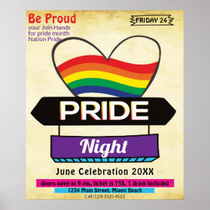 LGBT sei stolz Party Poster