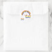 LGBT-Shirt wird "Gay Do Crime" Runder Aufkleber (Tasche)