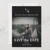 LGBT Simple Chic Minimalist Classic Photo Engaged Save The Date (Vorderseite)