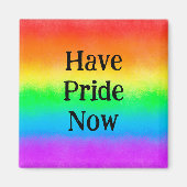 LGBT sind stolz darauf | Regenbogen Magnet (Vorne)