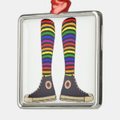 LGBT Socken Silbernes Ornament (Links)