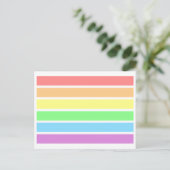 LGBT Soft Light Pastell Gay Pride Rainbow Postcard Postkarte (Stehend Vorderseite)