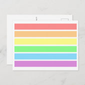 LGBT Soft Light Pastell Gay Pride Rainbow Postcard Postkarte (Vorne/Hinten)
