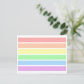 LGBT Soft Light Pastell Gay Pride Rainbow Postcard Postkarte (Stehend Vorderseite)