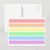 LGBT Soft Light Pastell Gay Pride Rainbow Postcard Postkarte (Vorne/Hinten)