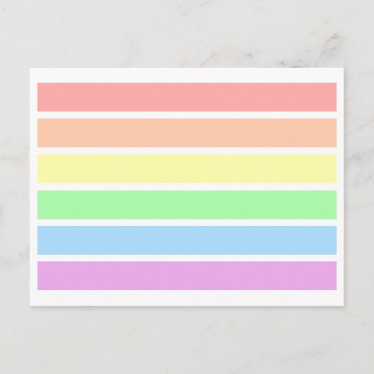 LGBT Soft Light Pastell Gay Pride Rainbow Postcard Postkarte (Vorderseite)