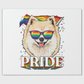 LGBT Spitz Gay Pride LGBTQ-Regenbogenflagge Geschenkpapier (Flach)