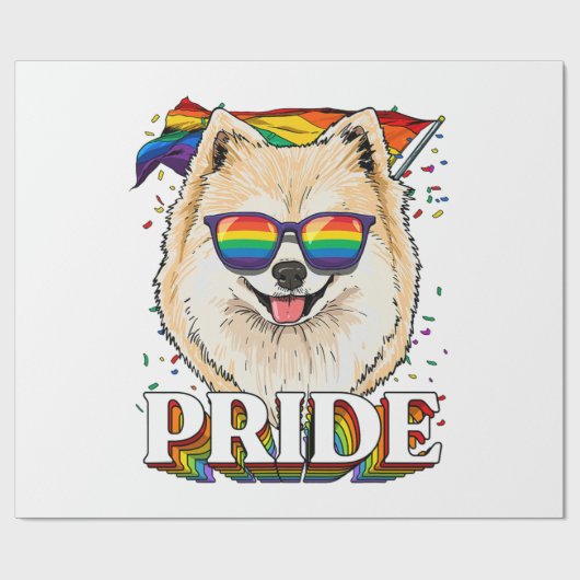 LGBT Spitz Gay Pride LGBTQ-Regenbogenflagge Geschenkpapier (Flach)