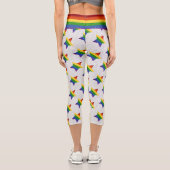 LGBT-Star-Glitzer Capri Leggings (Rückseite)