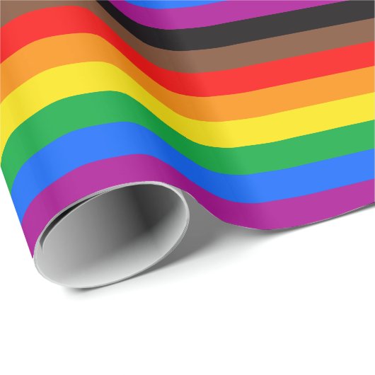 LGBT-Stolperflagge 8-Streifen Geschenkpapier (Rolleneckpunkt)