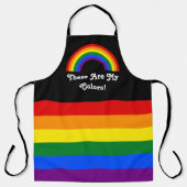 LGBT-Stolperflagge und Regenbogen mit benutzerdefi Schürze (Vorderseite)