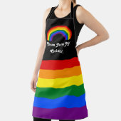 LGBT-Stolperflagge und Regenbogen mit benutzerdefi Schürze (InSitu)