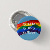 LGBT Stolz-Button Button (Vorne & Hinten)
