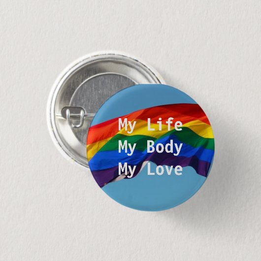 LGBT Stolz-Button Button (Vorne & Hinten)