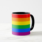 LGBT Stolz-Flagge/Regenbogen-Flagge Tasse (VorderseiteRechts)