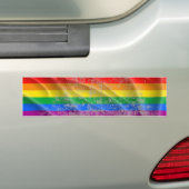 LGBT STOLZ-FLAGGEN-BAR GEWELLT - .PNG AUTOAUFKLEBER (Auf Auto)