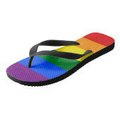 LGBT Stolz-Flaggen-Regenbogen-Farben Badesandalen (Schrägansicht)