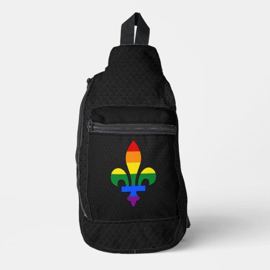 LGBT-Stolz fleur-de-lis Crossbody Bag (Vorderseite)