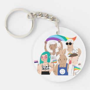 LGBT+Stolz. GAY Liebe. Regenbogenflagge. Schlüssel Schlüsselanhänger