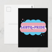 LGBT+Stolz. Gay-Regenbogen-Liebe. Karte (Vorne/Hinten)